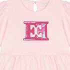 Girls Pink Logo Dress, 1, hi-res