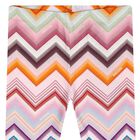 Younger Girls Multi-Coloured Zig Zag Leggings, 1, hi-res