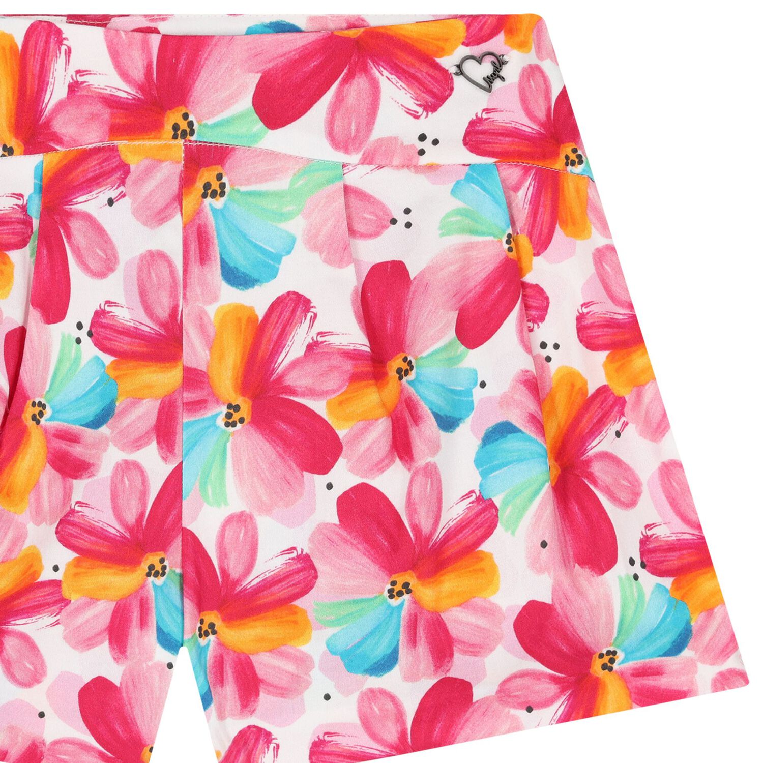 Girls Multi-Coloured Floral Shorts, 2, hi-res image number null