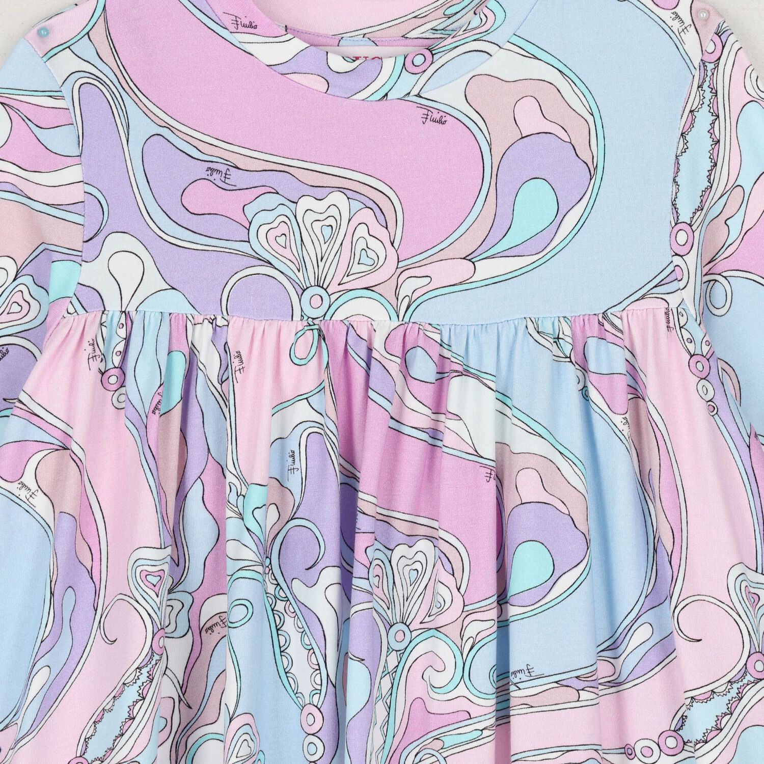 Girls Pink & Blue Orchidee Dress, 1, hi-res