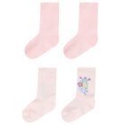 Baby Girls Pink Logo Socks ( 2-Pack ), 1, hi-res