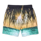 Boys Beach Print Swim Shorts, 1, hi-res