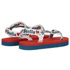 Girls Red & Blue Logo Sandals, 1, hi-res