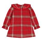Younger Girls Red Tartan Dress, 1, hi-res