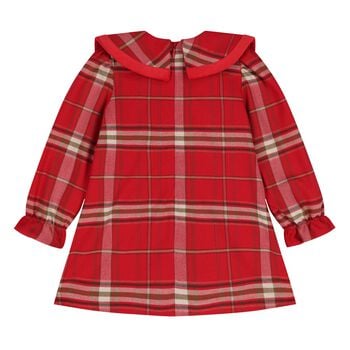 Younger Girls Red Tartan Dress