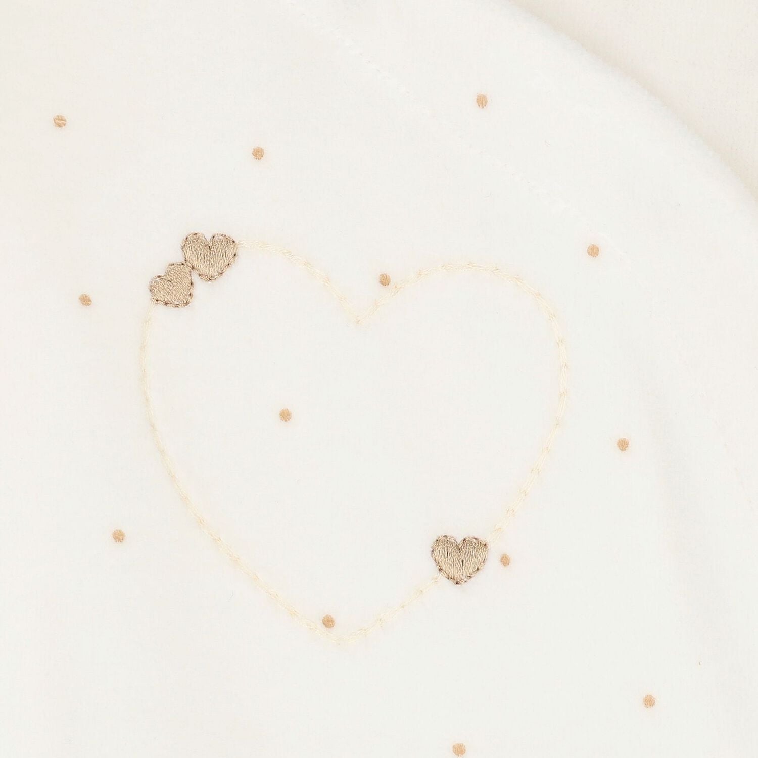 Baby Girls Ivory Heart Babygrow, 1, hi-res