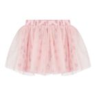 Baby Girls White & Pink Tulle Skirt Set, 2, hi-res
