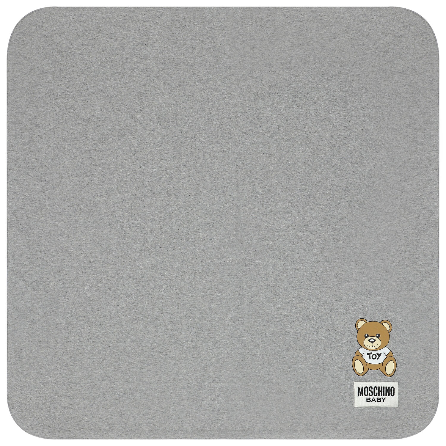 Grey Teddy Bear Logo Baby Blanket, 2, hi-res image number null