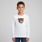 Boys White Teddy Bear Long Sleeve Top, 1, hi-res