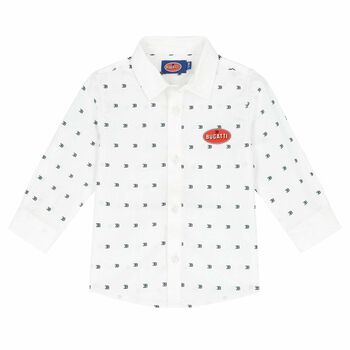 Younger Boys White Logo Shirt