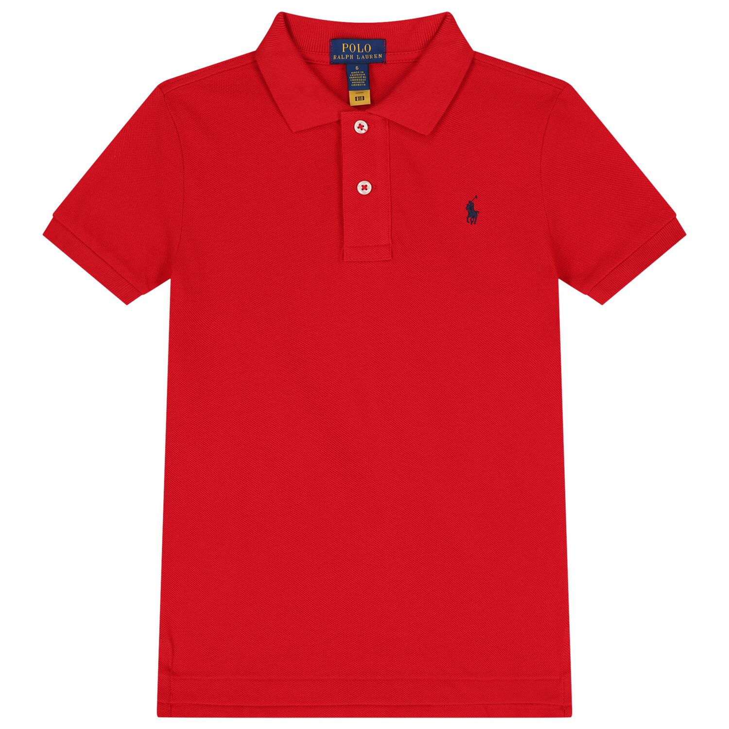Boys Red Logo Polo Shirt, 1, hi-res
