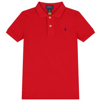 Ralph Lauren Boys Red Logo Polo Shirt, 1 Boys Red Logo Polo Shirt