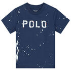 Baby Boys Navy Logo T-Shirt, 1, hi-res