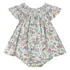Baby Girls Green Floral Dress Set, 1, hi-res