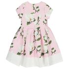 Girls Pink Floral Dress, 2, hi-res