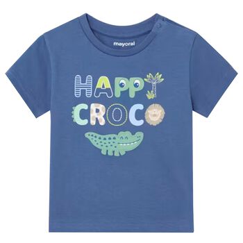 Younger Boys Blue Crocodile T-Shirt