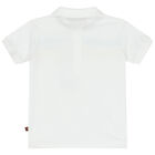 Younger Boys White Logo Polo Shirt, 1, hi-res