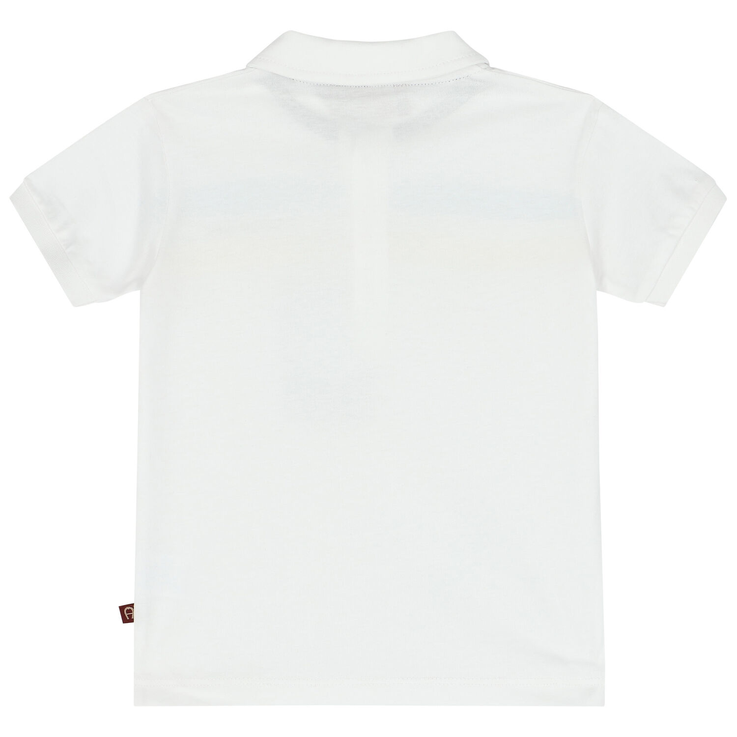 Younger Boys White Logo Polo Shirt, 1, hi-res