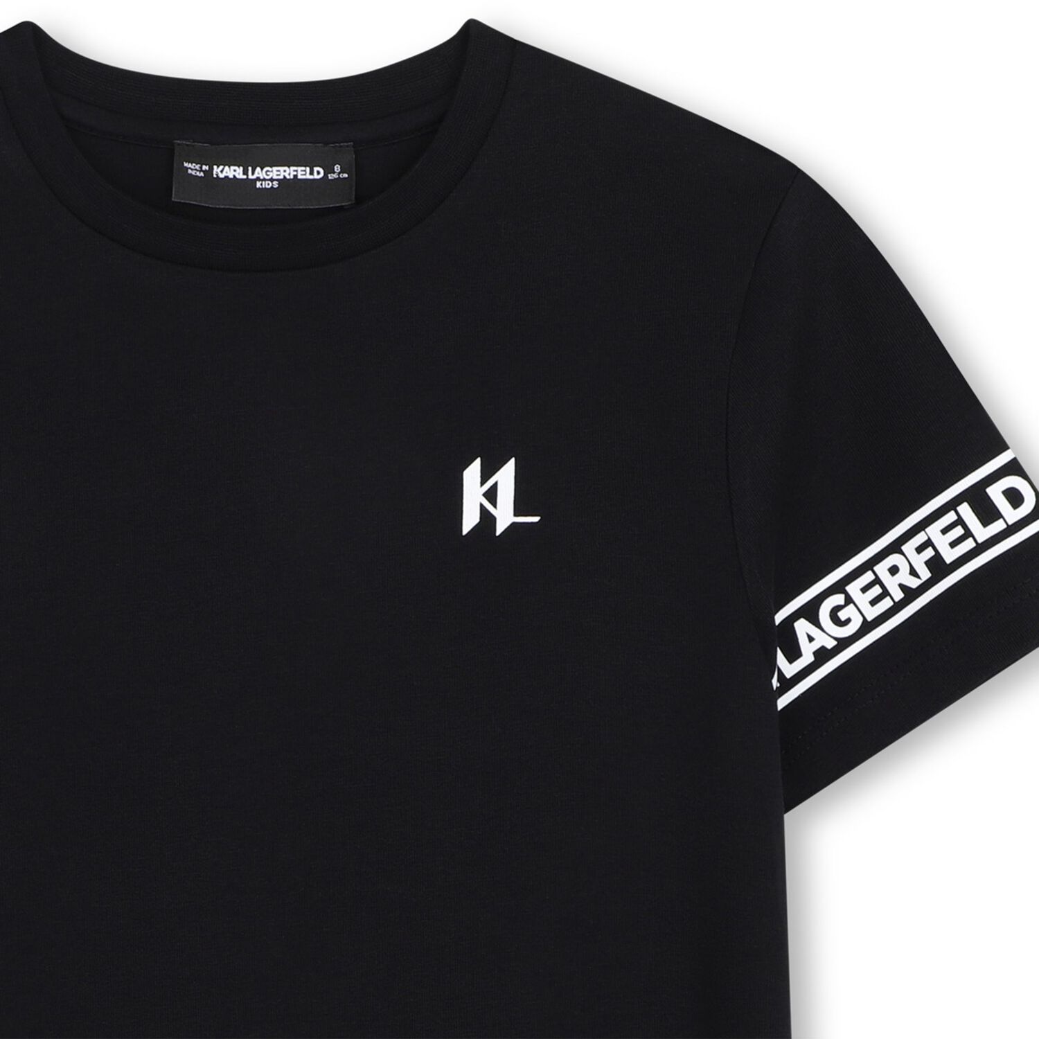 Boys Mini Me Black Logo T-Shirt, 2, hi-res