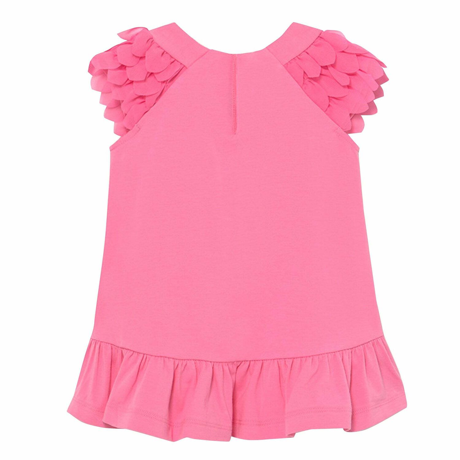 Baby Girls Pink Embroidered Dress, 2, hi-res