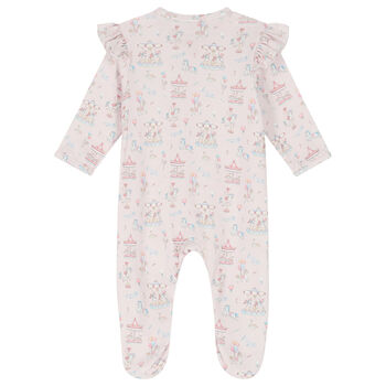Baby Girls Pink Carousel Babygrow