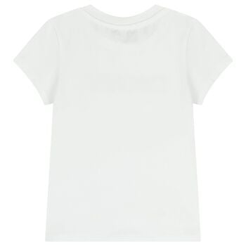 Girls Mini Me White Logo T-Shirt