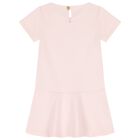Girls Pink Floral Logo Dress, 2, hi-res