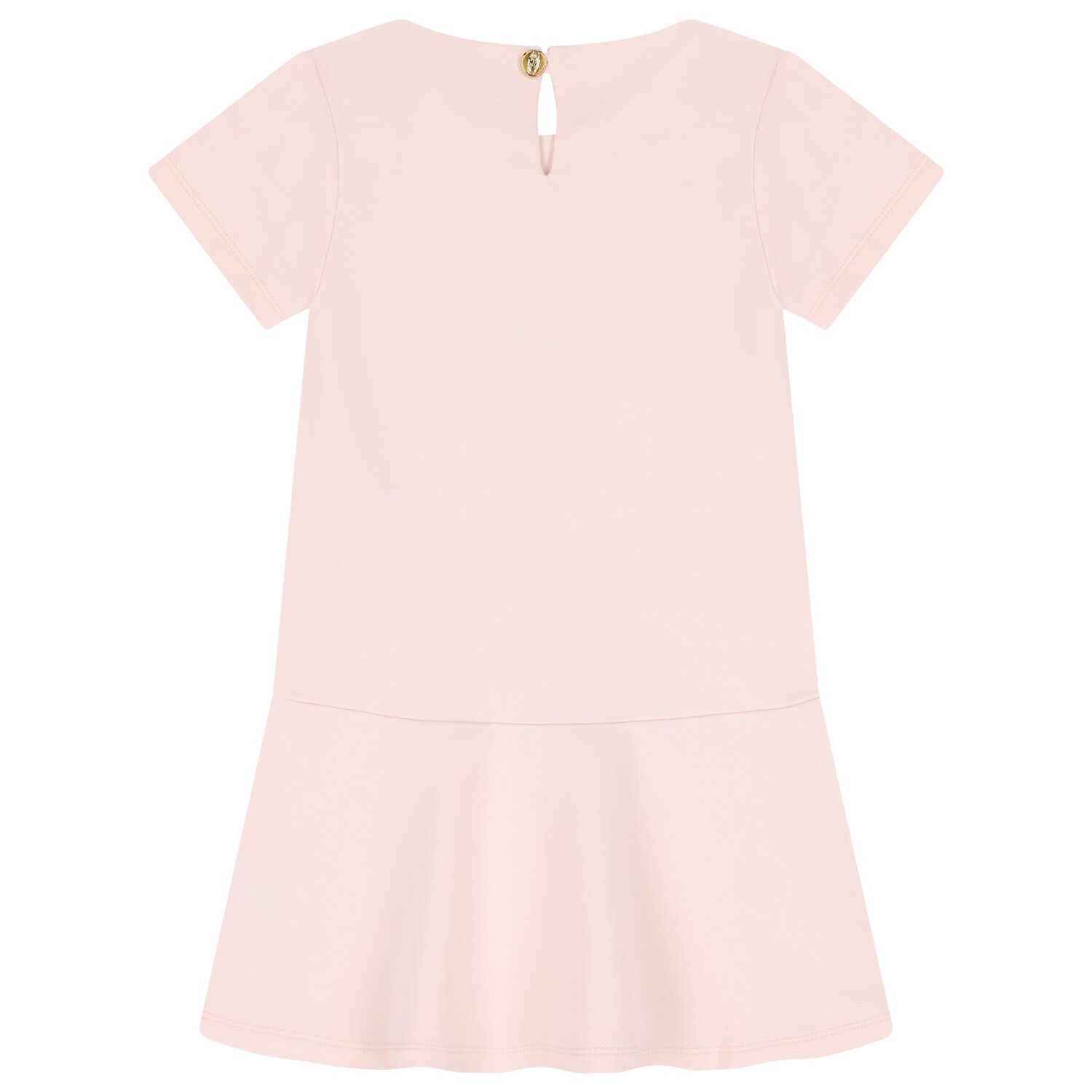 Girls Pink Floral Logo Dress, 2, hi-res