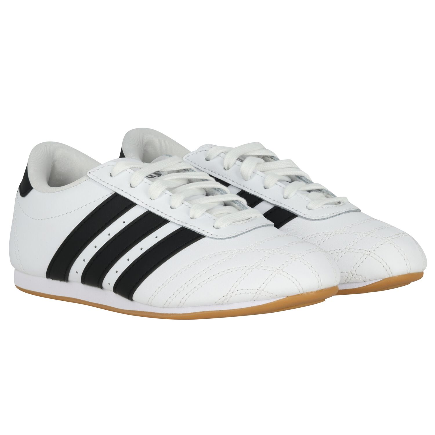 White & Black Logo Taekwondo Lace Trainers, 1, hi-res