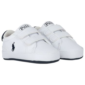 Baby Boys White Logo Trainers