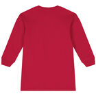 Girls Pink Logo Embellished Dress, 2, hi-res