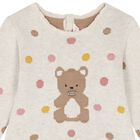 Baby Girls Beige Knitted Dress Set, 1, hi-res