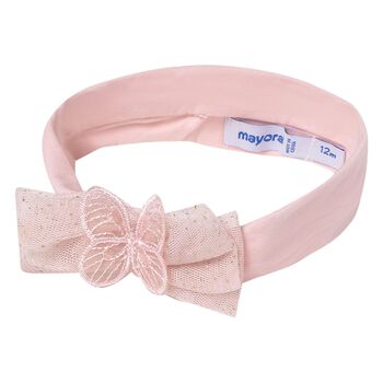 Baby Girls Pink Tulle Bow Headband