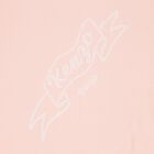 Girls White & Pink Logo Knitted Baby Blanket, 1, hi-res