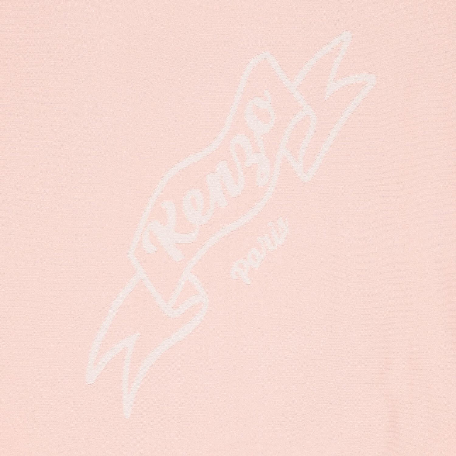 Girls White & Pink Logo Knitted Baby Blanket, 1, hi-res