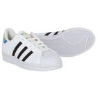 Girls White Superstar J Trainers, 1, hi-res