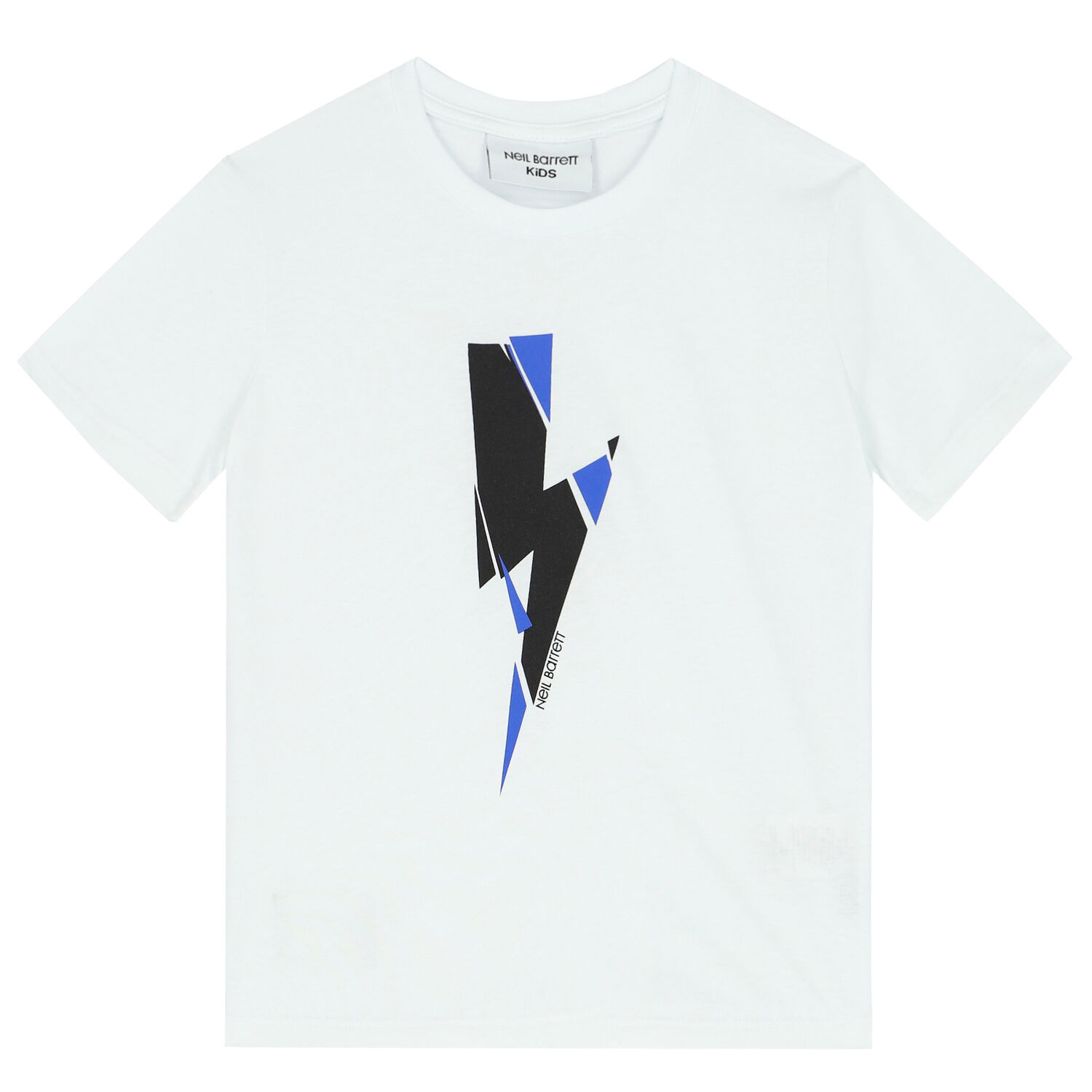 Boys White Thunderbolt Logo T-Shirt, 2, hi-res
