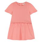 Younger Girls Pink Logo Dress, 2, hi-res