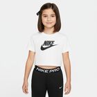 Girls White & Black Logo T-Shirt, 2, hi-res