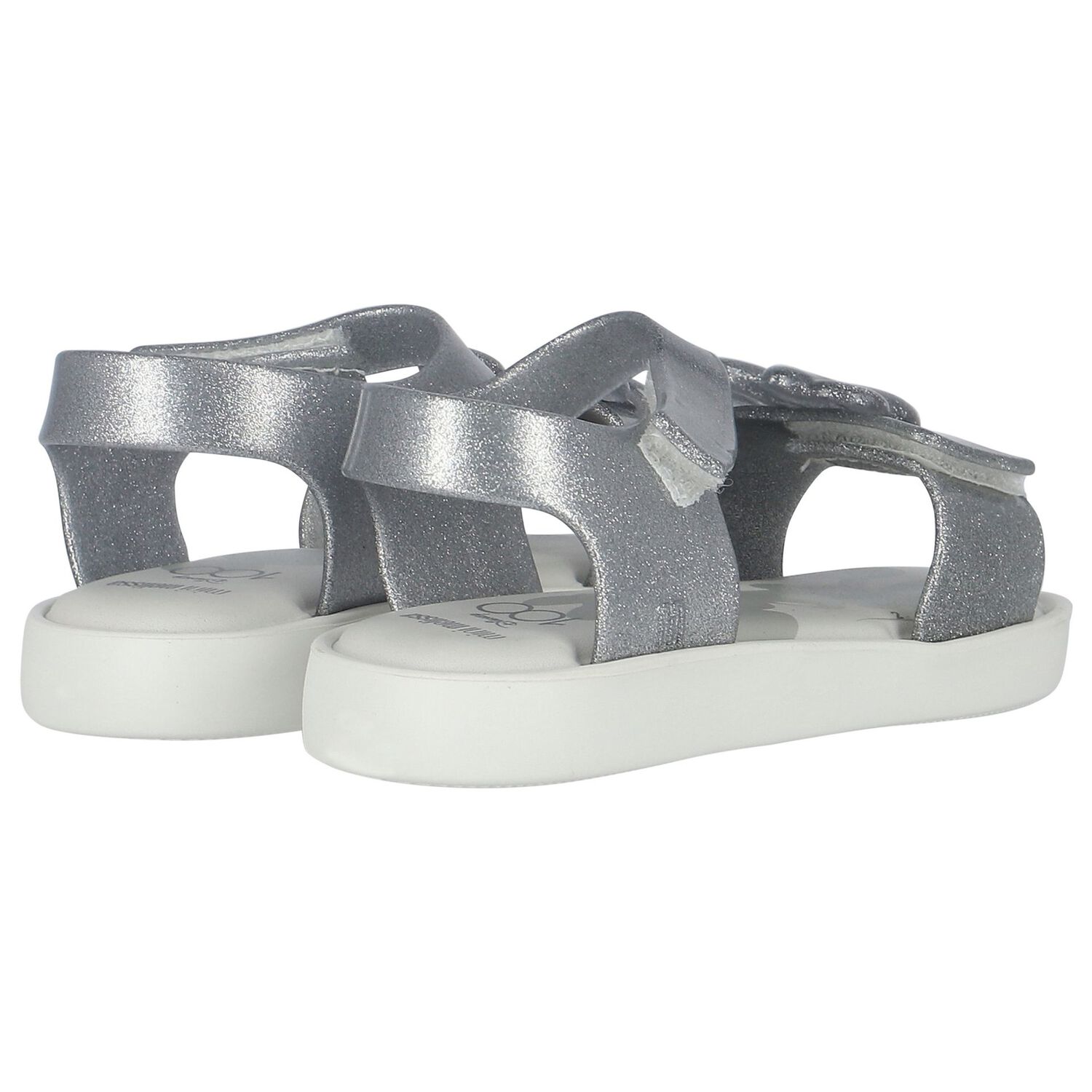 Younger Girls Ivory & Silver Disney Sandals, 2, hi-res image number null