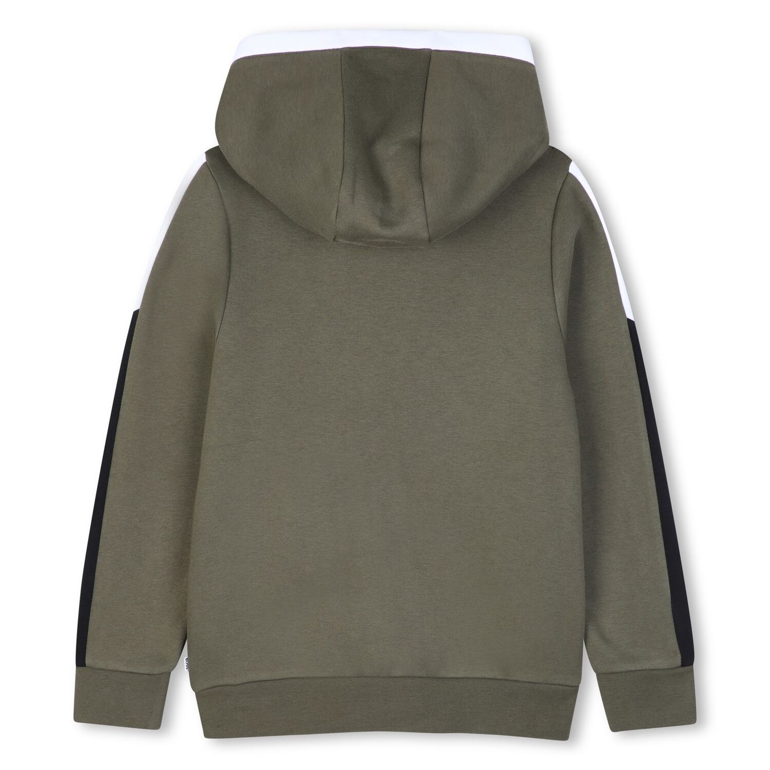 Boys Green Logo Hooded Zip Up Top, 3, hi-res