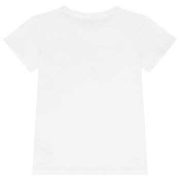 Girls White Logo T-Shirt