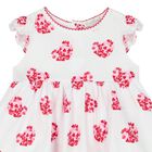 Baby Girls White Bodysuit Dress, 1, hi-res