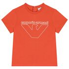 Baby Boys Navy Blue, Ivory & Orange T-Shirts (3 Pack), 1, hi-res