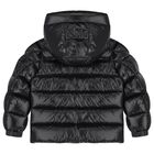Boys Black Groseiller Down Puffer Jacket, 1, hi-res
