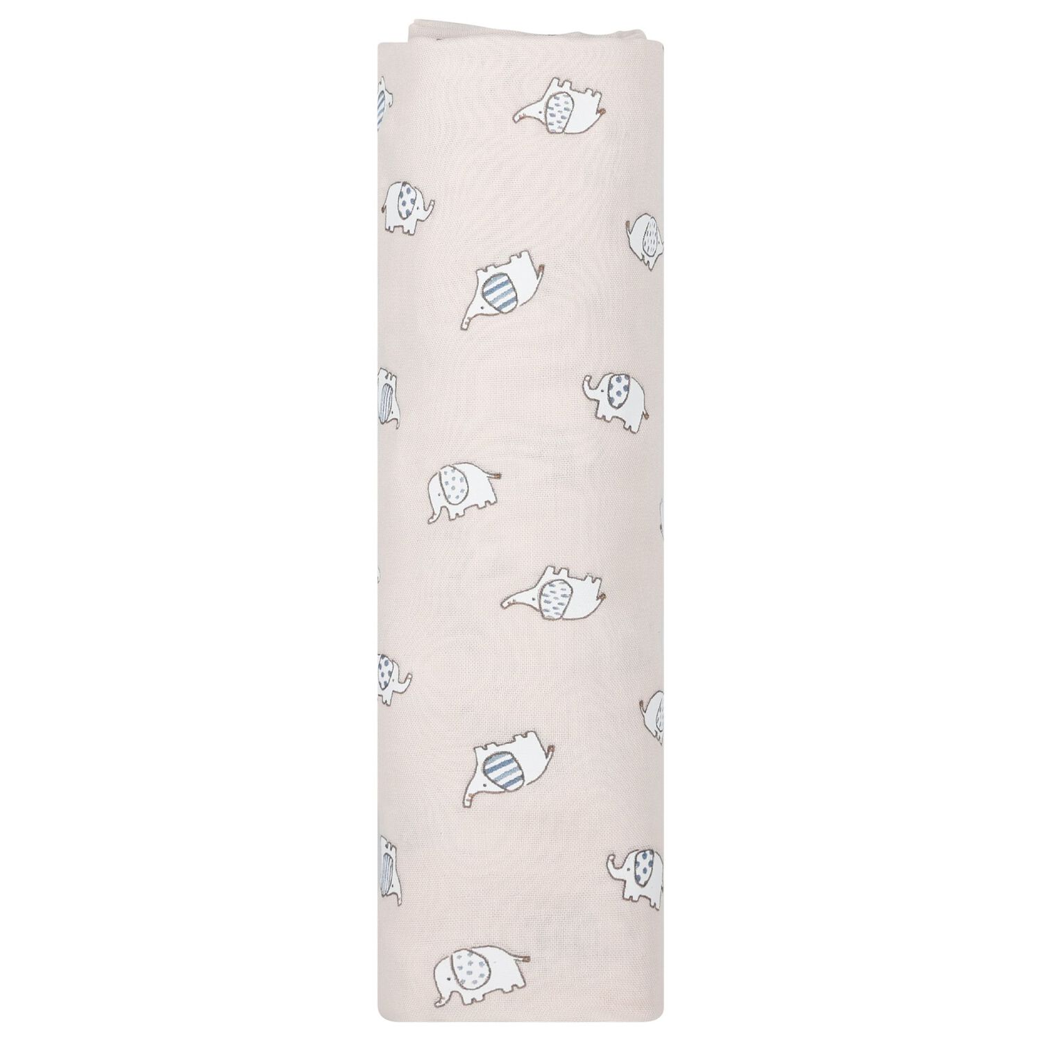 Beige Elephant Muslin Swaddles, 1, hi-res