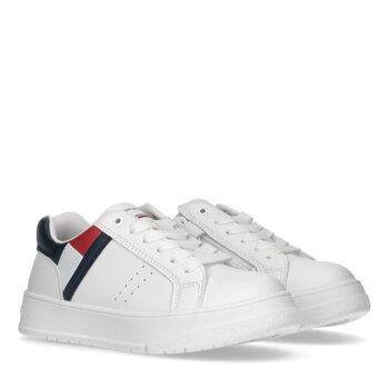 Boys White Logo Trainers