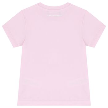 Girls Pink Choupette Logo T-Shirt