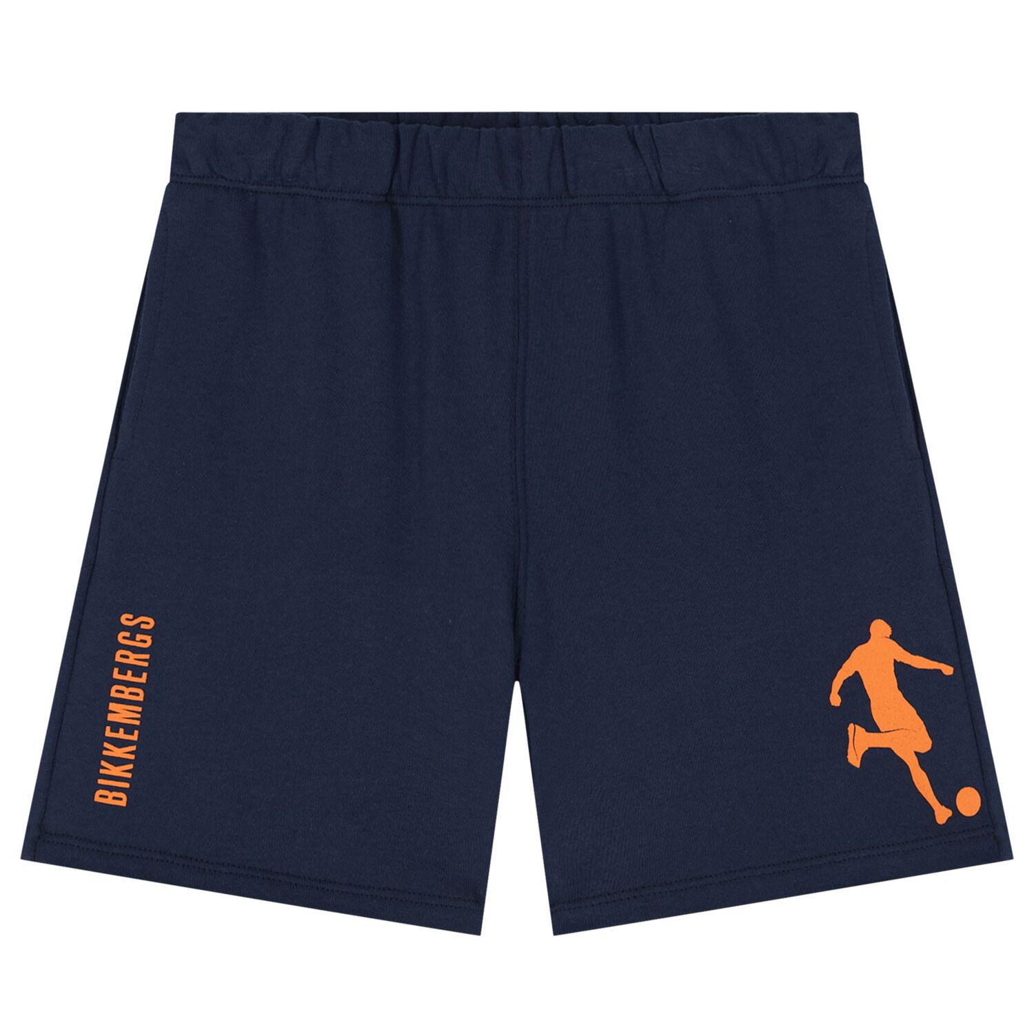 Boys Orange & Navy Blue Logo Shorts Set, 2, hi-res