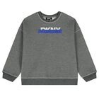 Boys Grey Logo Reversible Sweatshirt , 1, hi-res